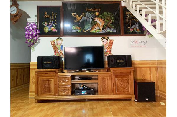 Lắp đặt dàn karaoke gia đình anh Phi tại Hưng Yên (BIK BJ-S886II, BKSound DKA-6500, SW512C)