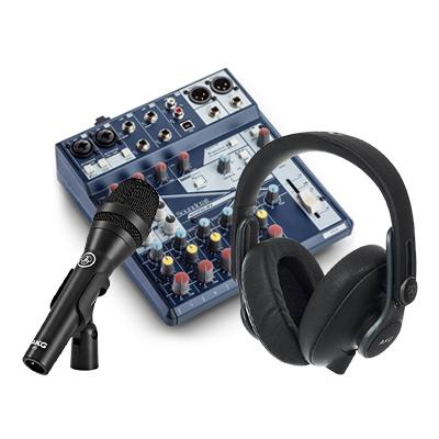 Combo thu âm Mixer Soundcraft Notepad 8Fx + Micro AKG P5i+ Tai nghe AKG K371