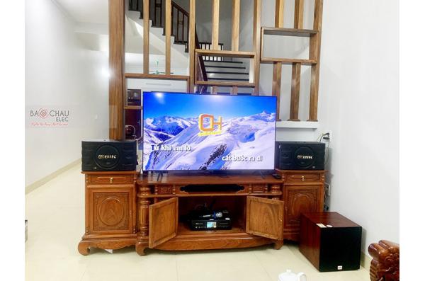 Lắp đặt dàn karaoke gia đình anh Hưng tại Hưng Yên (BIK BJ-S668, BKSound DKA 5500, SW312C)