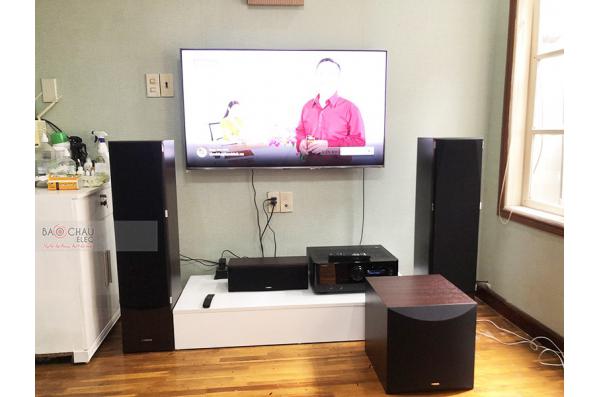 Lắp đặt dàn nghe nhạc, xem phim cho anh Duy tại Hải Phòng (Yamaha NS-F51, NS-P51, RX-V4A, NS-SW100)