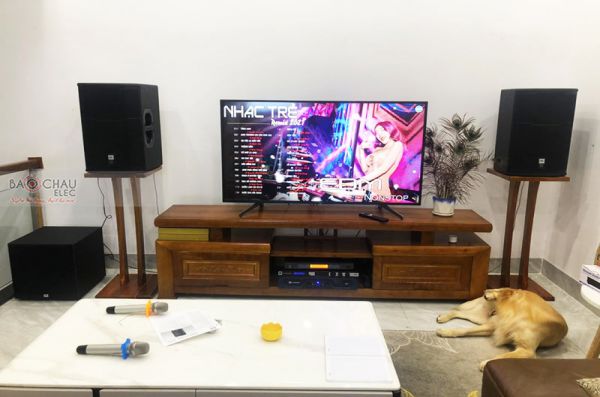 Lắp đặt dàn karaoke gia đình anh Hưng tại Quảng Nam (PRX 412M, Crown T7, KX180, A120P, VIP 3000)