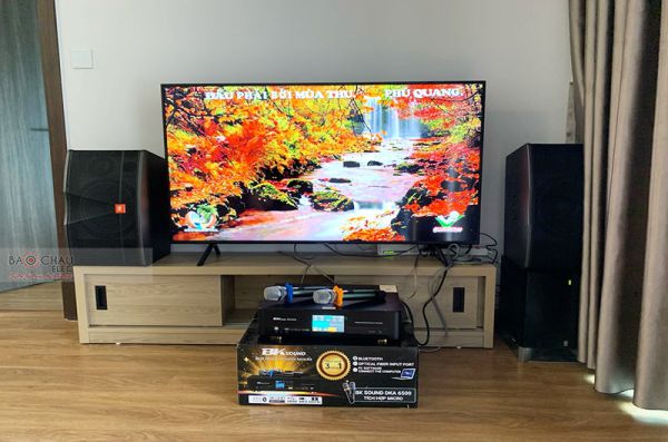 Lắp đặt dàn karaoke gia đình anh Phương tại Hà Nội (JBL CV1052T, BKSound DKA 5500)
