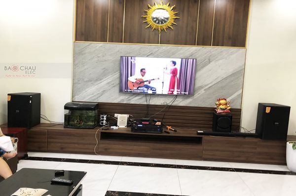 Lắp đặt dàn karaoke gia đình anh Sơn tại Hà Nội (Domus DK612S, VM1020A, BPR8500, SW612C, BJ-U600)