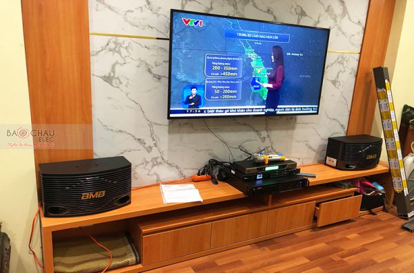 Lắp đặt dàn karaoke gia đình anh Thực tại Hà Nội (BMB 300SE, VM420A, DSP-9000 Plus, BCE UGX12)