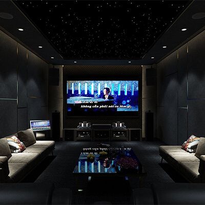 Thiết kế phòng giải trí đa năng, xem phim, nghe nhạc, karaoke 13