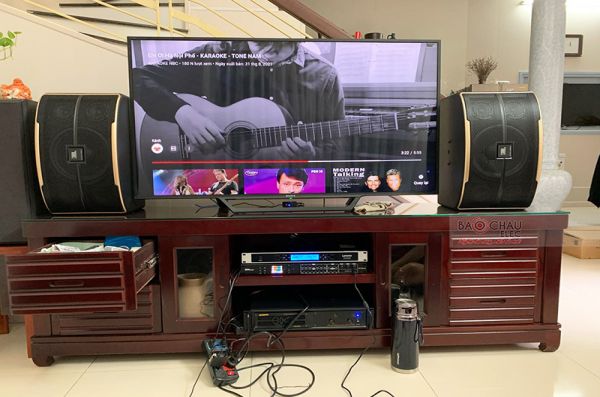 Lắp đặt dàn karaoke anh Bắc tại Hà Nội (JBL Pasion 10, BIK VM420A, DSP-9000 Plus, Lenovo KX850)