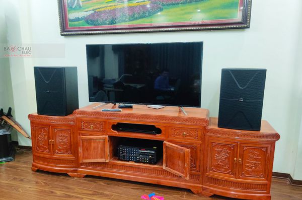 Lắp đặt dàn karaoke gia đình anh Giang tại Hà Nội (Alto AT2000II, Jarguar PA-506 Gold Luxury, KM500)