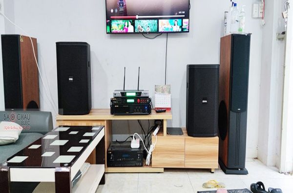 Lắp đặt dàn karaoke gia đình anh Hiếu tại TP HCM (BIK BSP 412II, VM630A, BIK BPR-5600)