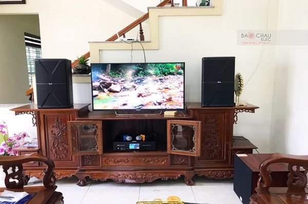 Lắp đặt dàn karaoke gia đình anh Sơn tại Hải Phòng (Alto AT1000II, BKSound DKA 6500, SW312-C)