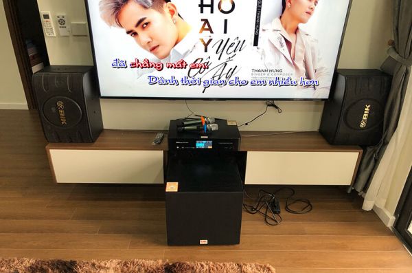 Lắp đặt dàn karaoke gia đình anh Toản tại Hà Nội (BIK BJ-S668, BKSound DKA 5500, BKSound SW312-B)