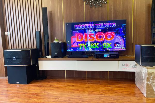 Lắp đặt dàn karaoke gia đình anh Vương tại Hà Nội (JBL Pasion 12, BKSound DKA 6500, SW312B)