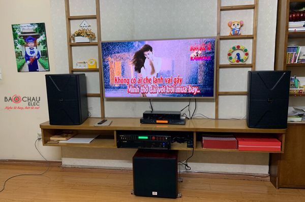 Lắp đặt dàn karaoke gia đình chị Dương ở Hà Nội (Alto AT1000II, VM620A, BPR5600, SW512C, UGX12 Plus)