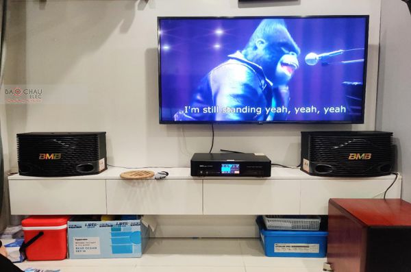 Lắp đặt dàn karaoke gia đình chị Thủy tại Hà Nội (BMB 300SE, BKSound DKA 5500, SW512-C)