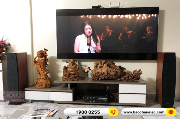 Lắp đặt dàn karaoke - nghe nhạc chị Ngọc tại Hà Nội (Jamo C97II, PA-203 Gold Luxury, KM-500P)