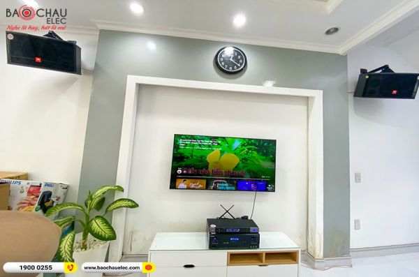 Lắp đặt dàn karaoke gia đình chị Hoa tại TP HCM (JBL CV1052T, BIK BJ-A88, SW512C, BJ-U500)