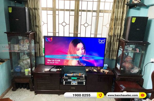 Lắp đặt dàn karaoke gia đình cô Hoa tại Hà Nội (Domus DP6100, X6 Luxury, SW312-C, BCE UGX12)