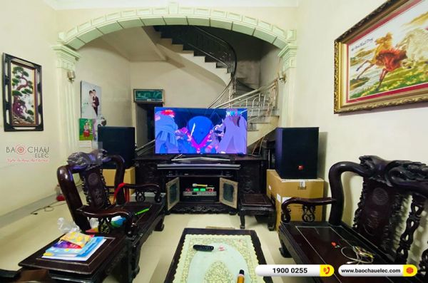 Lắp đặt dàn karaoke gia đình anh Hòa tại Hải Phòng (JBL CV1570, BIK VM840A, APP K9800 New) 