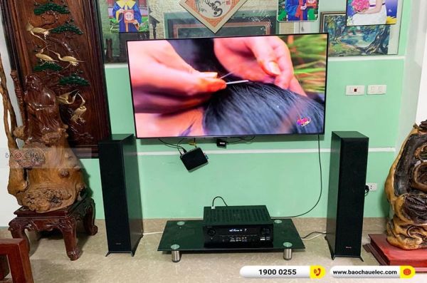 Lắp đặt dàn nghe nhạc anh Hà tại Hà Nội (Klipsch RP-4000F, Denon AVR-X1600H) 