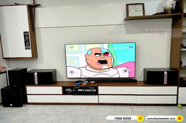 Lắp đặt dàn karaoke anh Thắng tại Hà Nội (JBL KI510, MZ-106, X6 Luxury, SW512B, U900 Plus X)