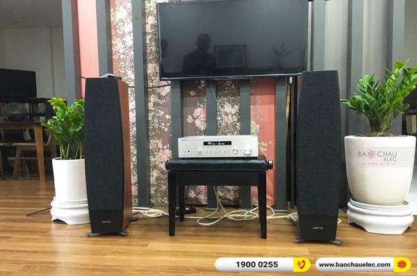 Lắp đặt dàn nghe nhạc gia đình chú Thắng tại Hà Nội (Jamo C95II, Yamaha R-N402)