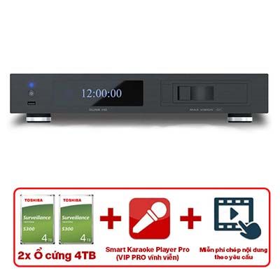Combo karaoke + xem phim Dune HD Max Vision 4K (All in one) – 2xHDD 4TB