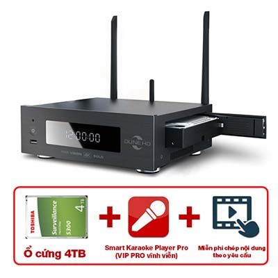 Combo karaoke + xem phim Dune HD Pro Vision 4K Solo (All in one) – HDD 4TB
