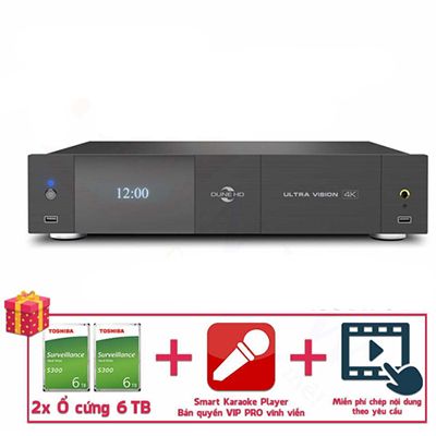 Combo Karaoke + Xem phim Dune HD Ultra Vision 4K (All in one) – 2x HDD 6TB