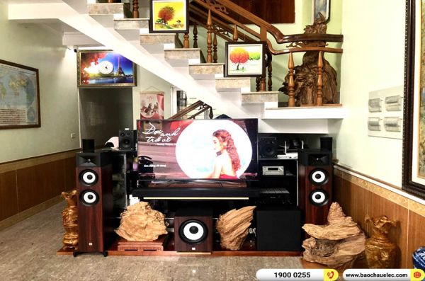 Lắp đặt bộ dàn nghe nhạc cho gia đình anh Khiêm ở Hải Phòng (JBL STAGE A180, JBL A100P, Yamaha R N803)