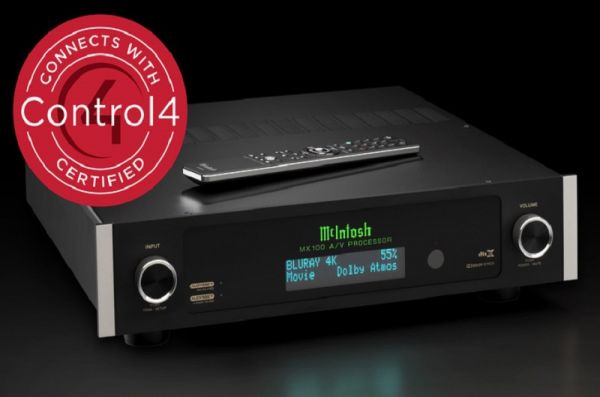 McIntosh MX100 A/V Processor nhận chứng chỉ kết nối thông minh Connects with Control4