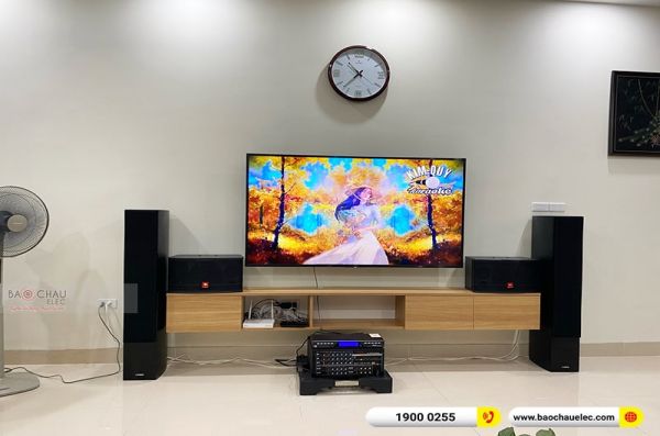 Lắp đặt dàn karaoke – nghe nhạc chị Thu tại Hà Nội (JBL CV1852T, NS-F350, 506 Gold, U900 Plus X)