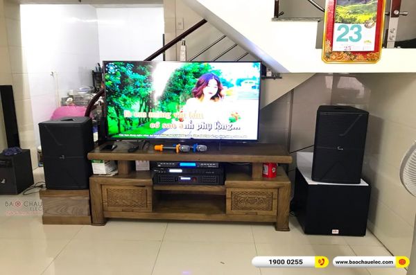 Lắp đặt dàn karaoke chú Quang tại Hải Phòng (Alto AT1000II, BPA-4200, X5 Plus, SW312B, U900 Plus X)