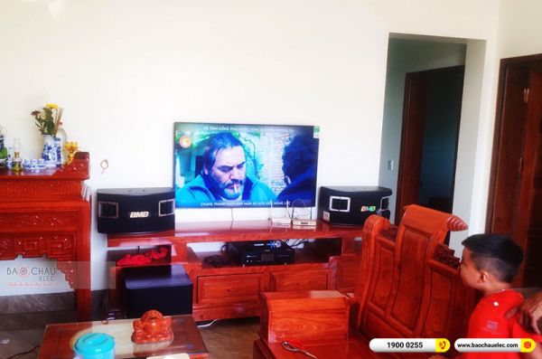 Lắp đặt dàn karaoke gia đình chị Huyền tại Thái Bình (BMB 450SE, BKSound DKA8500, BKSound SW612B)