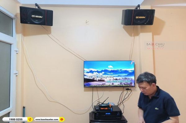 Lắp đặt dàn karaoke trị giá khoảng 20 triệu cho chú Khang tại Hà Nội (BIK BJ-S886II, BIK BJ-A88, BIK BJ-U100)