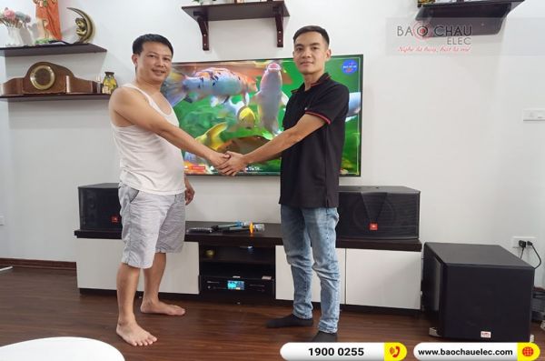 Lắp đặt dàn karaoke trị giá gần 30 triệu đồng cho anh Phú tại Hà Đông, Hà Nội (JBL CV1052T, BKSound DKA 6500, SW512-B)