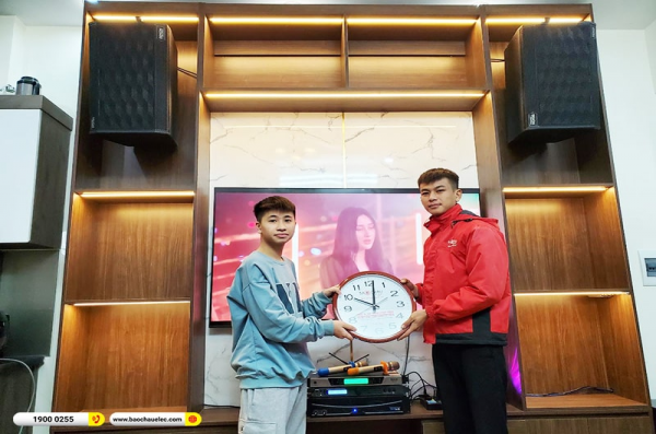 Lắp đặt dàn karaoke trị giá gần 40 triệu cho chị Liên tại Hà Nội (Denon DN-R312, VM620A, X5 Plus, SW612B, BCE UGX12) 