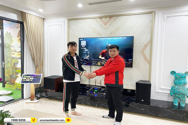 Lắp đặt dàn karaoke trị giá hơn 100 triệu cho anh Trường tại Hà Nam (RCF CMAX 4112, Crown Xli2500, KX180A, A120P, VM200, 4K Plus 4TB, Màn 22inch) 