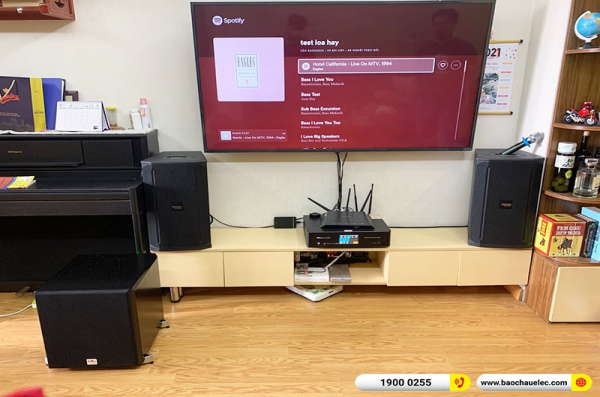 Lắp đặt dàn karaoke trị giá hơn 30 triệu cho anh Huy tại Hà Nội (Denon DN510, BKSound DKA 8500, BKSound SW512B) 