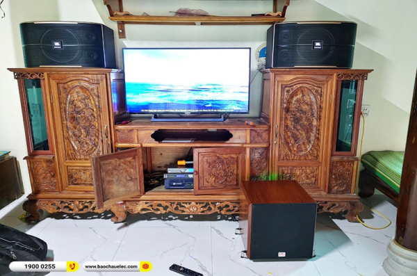 Lắp đặt dàn karaoke trị giá hơn 40 triệu cho anh Sự tại Thanh Hóa (JBL Pasion 12, Crown T3, KX180A, SW512C, U900 Plus X) 