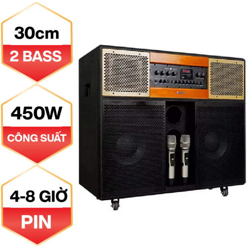 Loa Sumico Home Station 12 (Bass 30cm, 450W, Kèm 2 micro)
