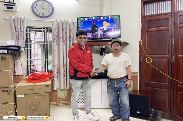 Lắp đặt dàn karaoke trị giá hơn 30 triệu cho anh Bình tại Hà Nội (BIK BSP 410II, VM620A, DSP-9000 Plus, SW512C, BCE UGX12)