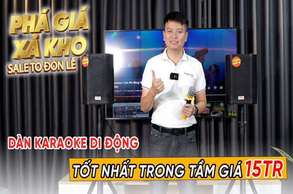 Dàn karaoke Di Động Tốt Nhất Tầm giá 15 triệu, Loa BKsound Y1B nhỏ gọn, hát karaoke hay