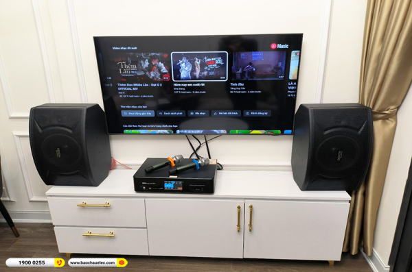Lắp đặt dàn karaoke trị giá hơn 13 triệu cho anh Mạnh tại Hà Nội (Denon DP-C10, BKSound DKA 5500)