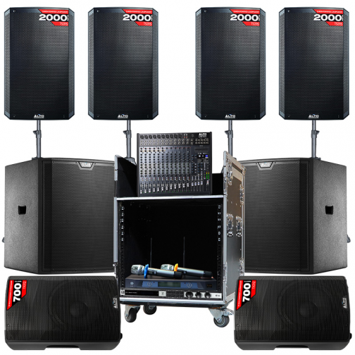 Dàn âm thanh đám cưới Active ALTO 02 (liền công suất) (Alto TS315, Alto TS312, Alto TS218S, JBL KX180A,...)