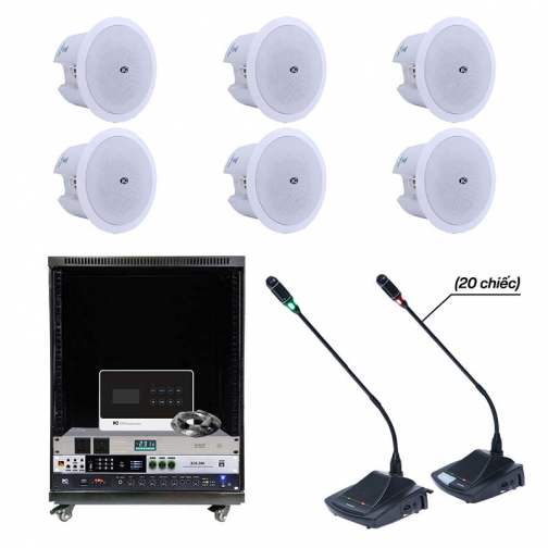 Hệ thống âm thanh phòng họp dưới 30 mic
