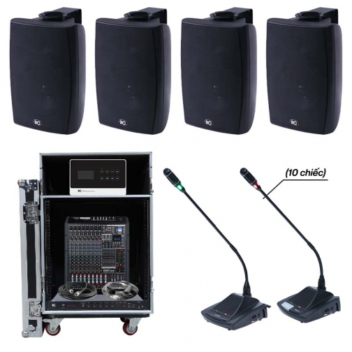 Hệ thống âm thanh phòng họp trực tuyến 10 MIC