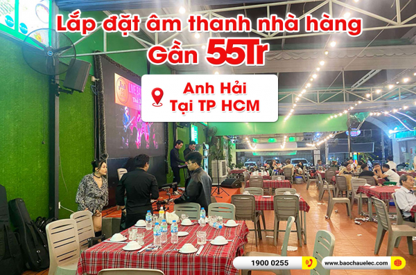 Lắp đặt dàn âm thanh nhà hàng anh Hải tại TPHCM (Alto BLS12M, Alto MP2500, ASD 4080, MG12XU, Shure SM58LC) 