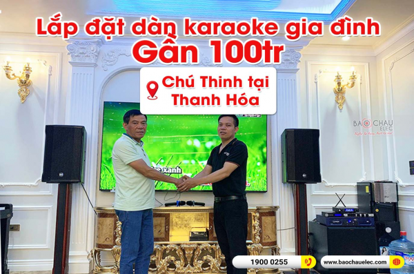 Lắp đặt dàn karaoke chú Thinh tại Thanh Hóa (RCF CMAX 4112, Crown T7, KX180A, SPL-150, JBL VM300)