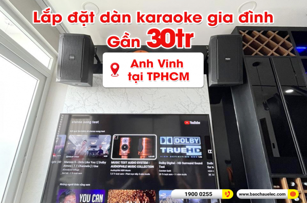Lắp đặt dàn karaoke trị giá gần 30 triệu cho anh Vinh tại TPHCM (Denon DN510, BKSound DKA 8500) 