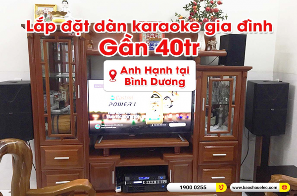 Lắp đặt dàn karaoke trị giá gần 40 triệu cho anh Hạnh tại Bình Dương (Alto AT2000II, VM620A, X6 Luxury, SW612, BJ-U500)
