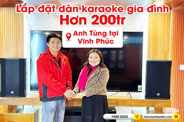 Lắp đặt dàn karaoke trị giá hơn 200 triệu cho anh Tùng tại Vĩnh Phúc (RCF CMAX 4112, STD 13002, TD10004, KX180A, S8015LP, VM300, 4K Plus 6TB,...) 